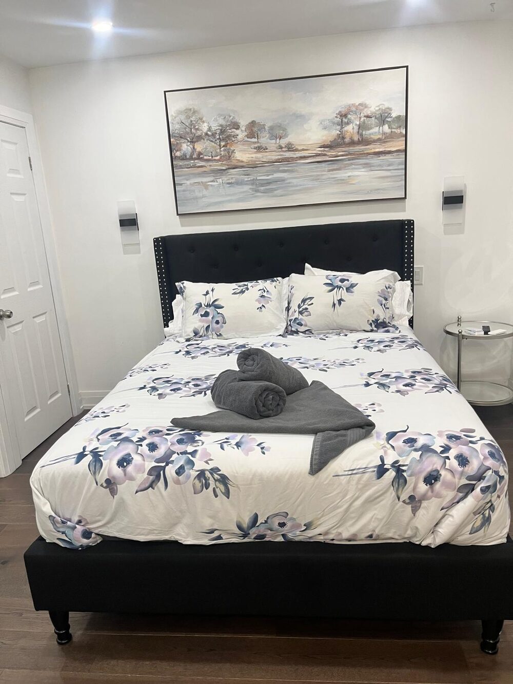 Neatly made bedroom after a Mathi Cleaning Services refresh